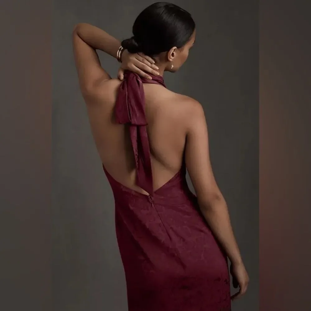 FAME AND PARTNERS CHRISLEY JACQUARD HALTER DRESS - Picture 3 of 4